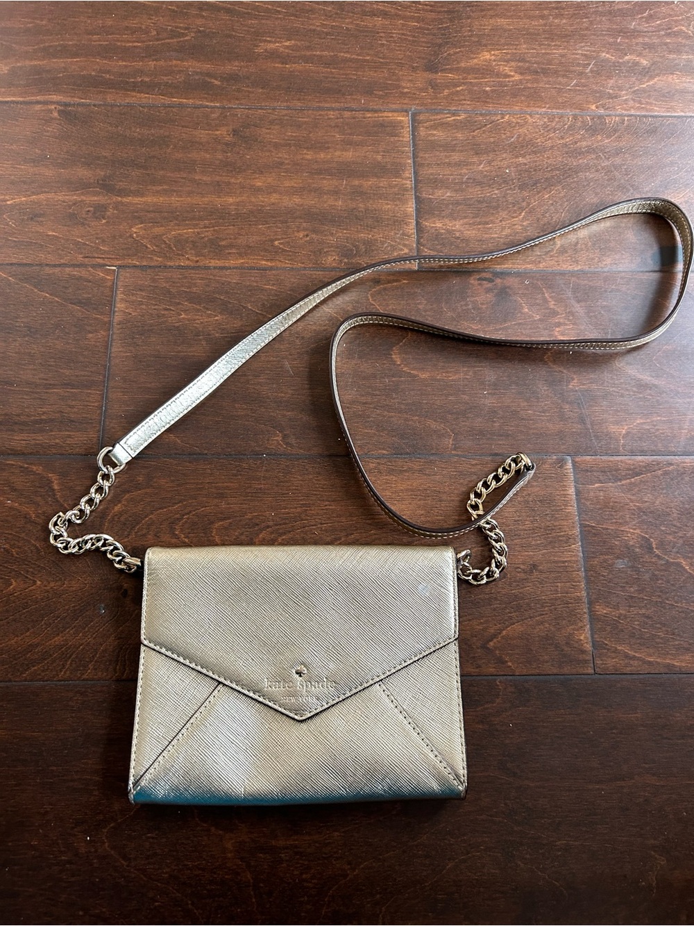 Kate Spade Small Gold Crossbody Bag